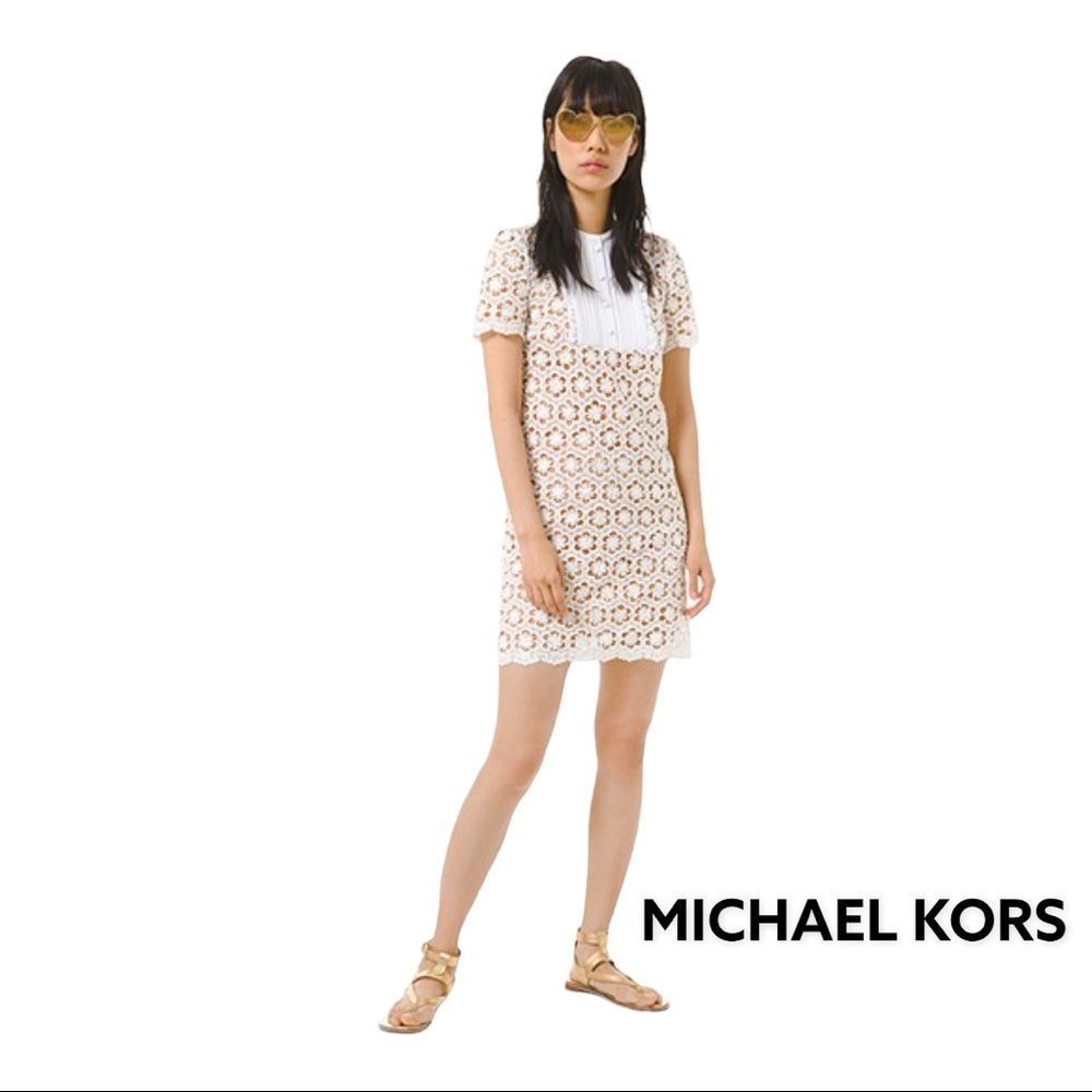 MICHAEL Michael Kors Sequined Floral Lace Dress | Size Medium | NWT 🤍